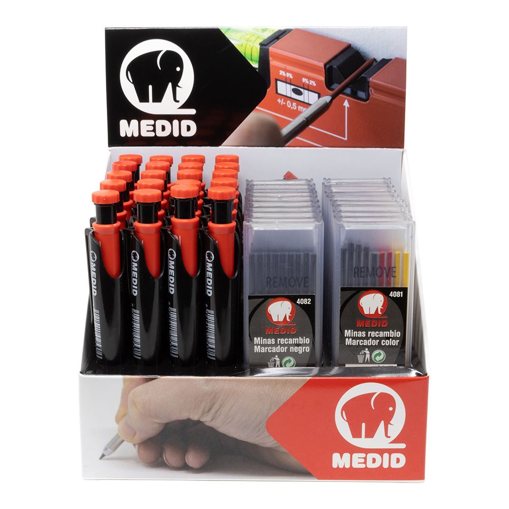 Marcador portaminas + recambios, expositor 20 + 20 uds