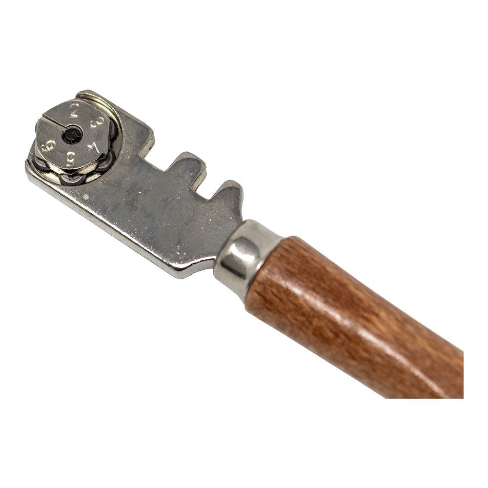 Cortador de vidrio con mango de madera profesional