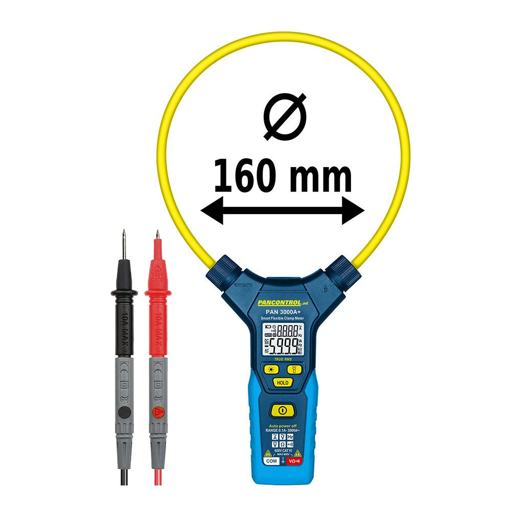Pinza amperimétrica digital flexible pan 3000a+