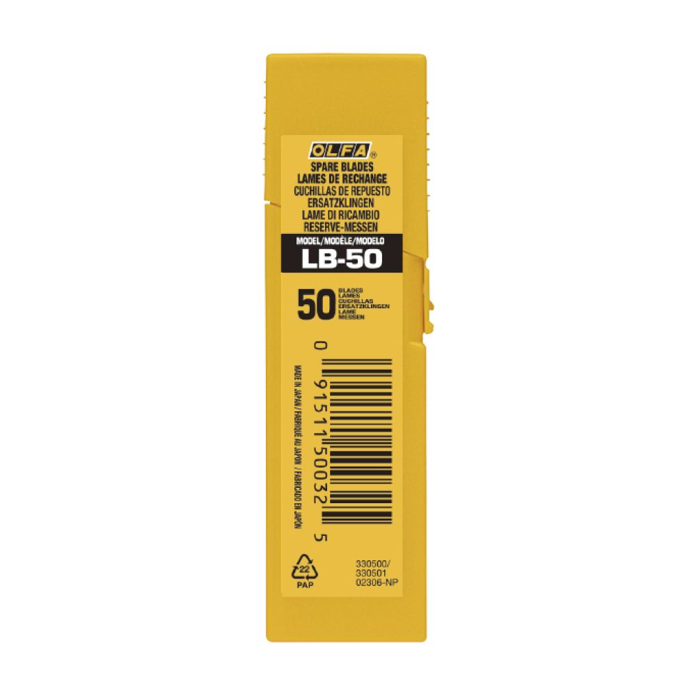 Cuchillas troceables plateadas 18 mm, juego 50 uds