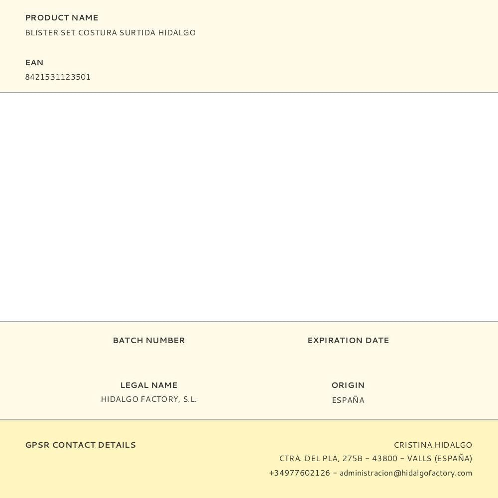 Blister set costura surtida hidalgo