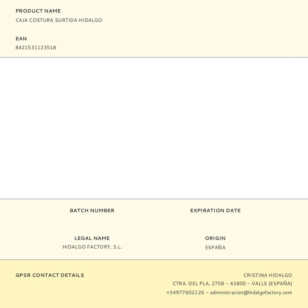 Caja costura surtida hidalgo