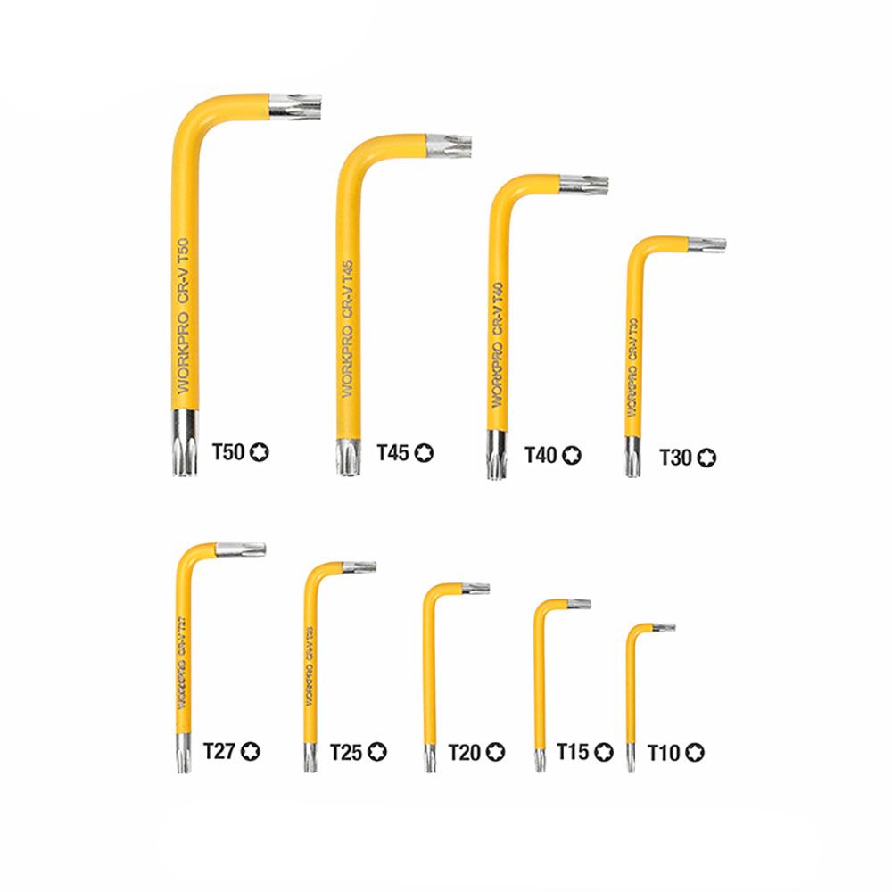 Llaves torx de seguridad, juego 9 piezas
