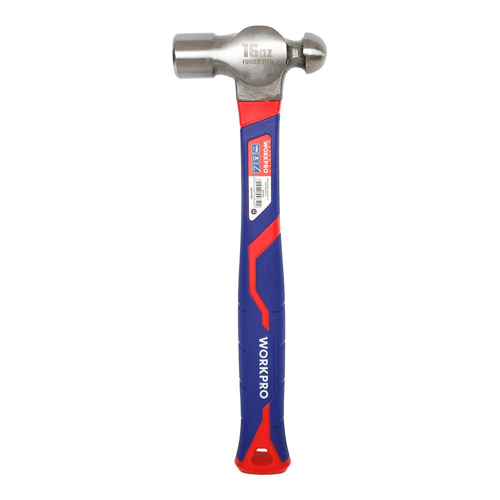 Martillo de bola con mango de fibra de vidrio, 450 g