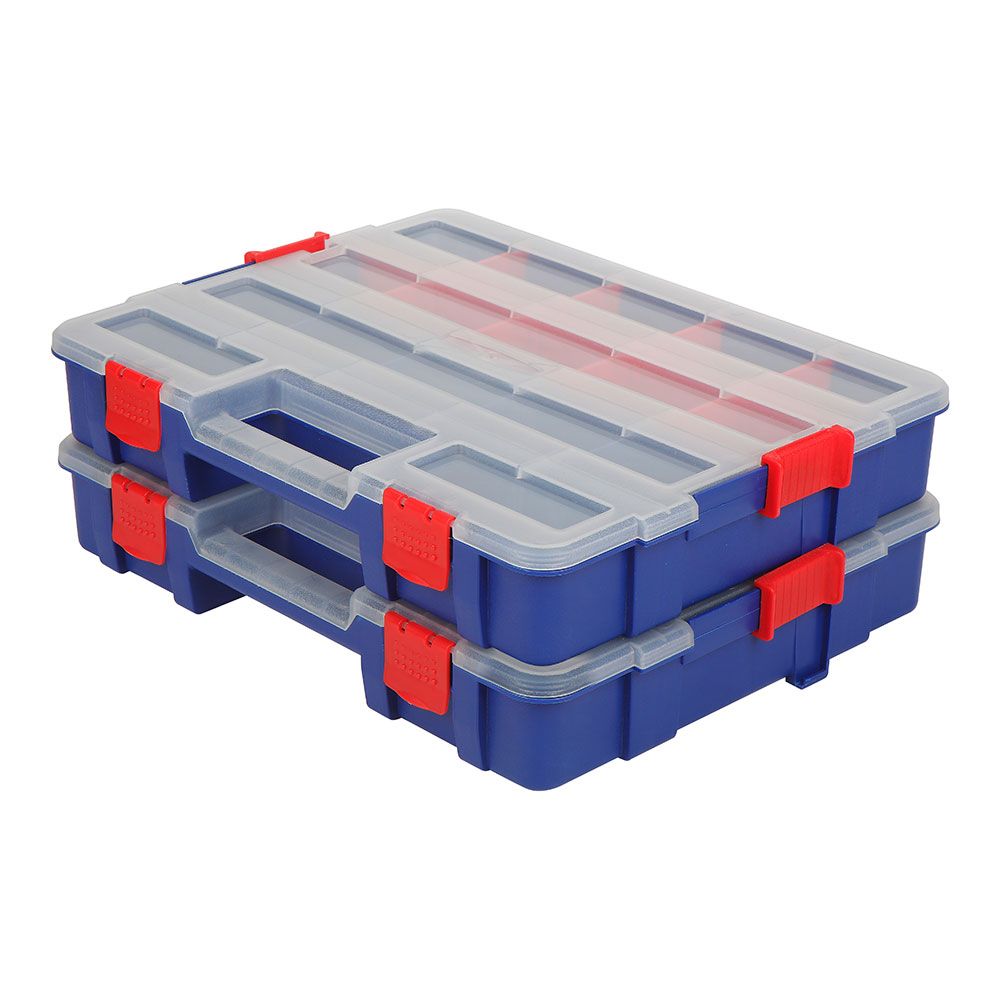 Organizador de compartimentos apilable con tapa 18 divisiones