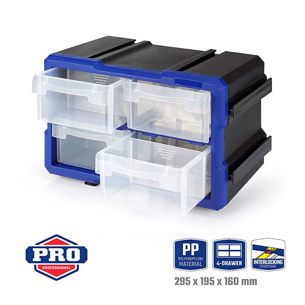 Organizador apilable de 4 cajones