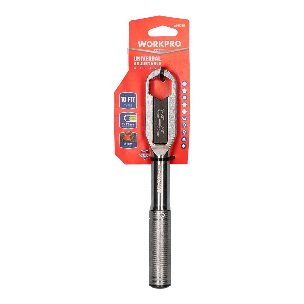 Llave ajustable universal, métrica y sae, 7 - 22 mm
