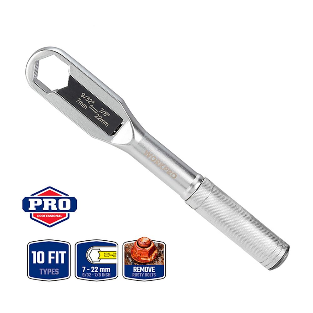 Llave ajustable universal, métrica y sae, 7 - 22 mm
