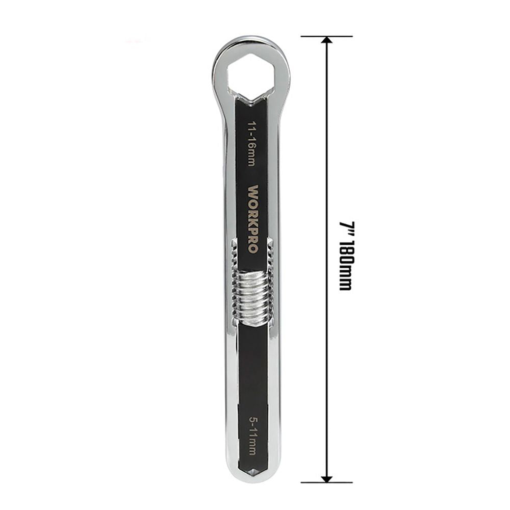 Llave ajustable universal, métrica y sae, 5 - 16 mm