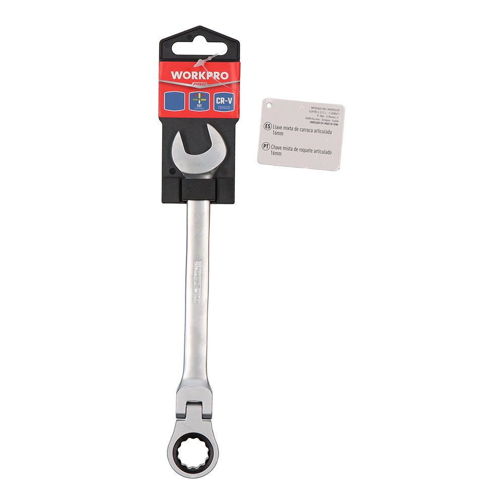 Llave mixta de carraca articulada 14 mm