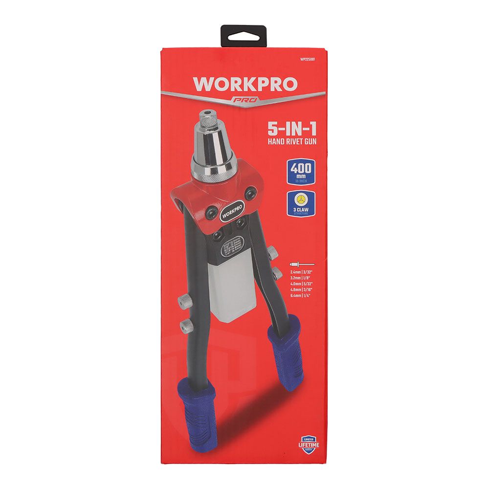 Remachadora manual 400 mm - 16 pulg