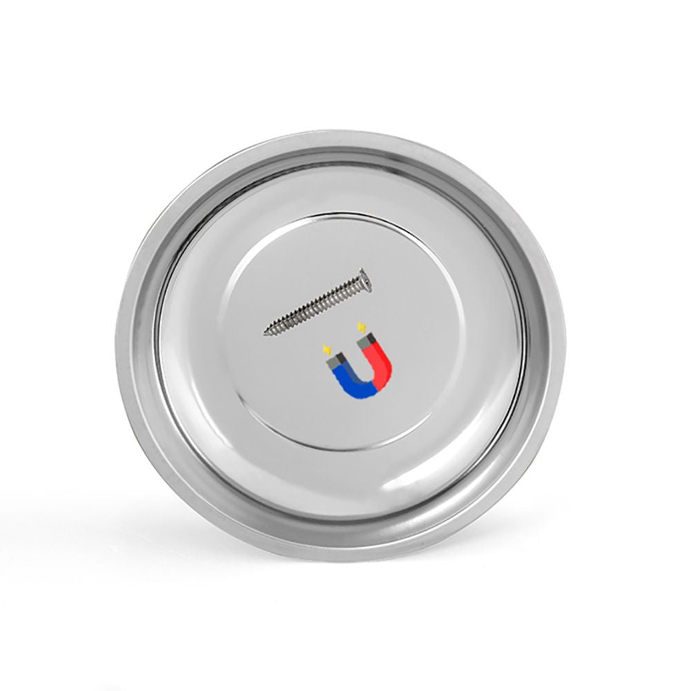 Bandeja metálica, magnética, redonda, 148 x 24 x 38 mm
