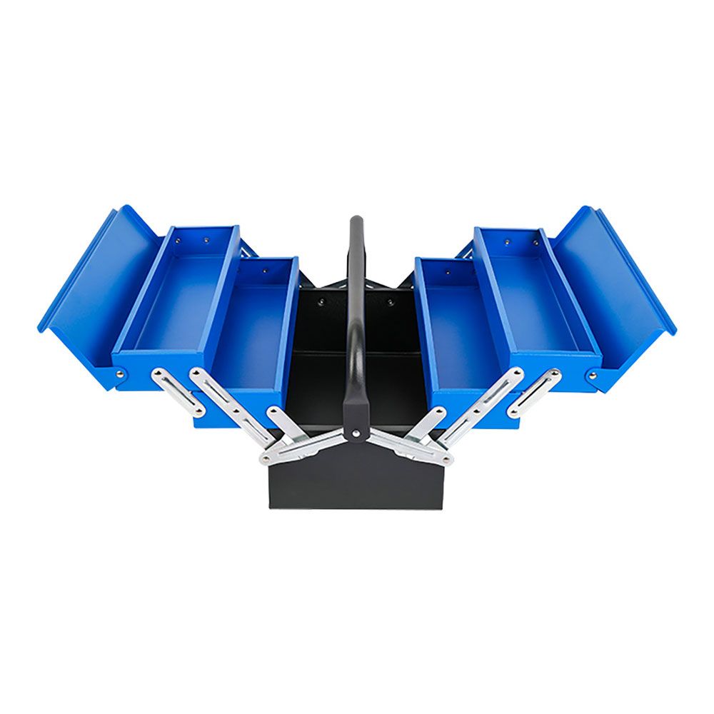 Caja de herramientas metálica, 5 compartimentos, 41,5 × 20 × 20 cm