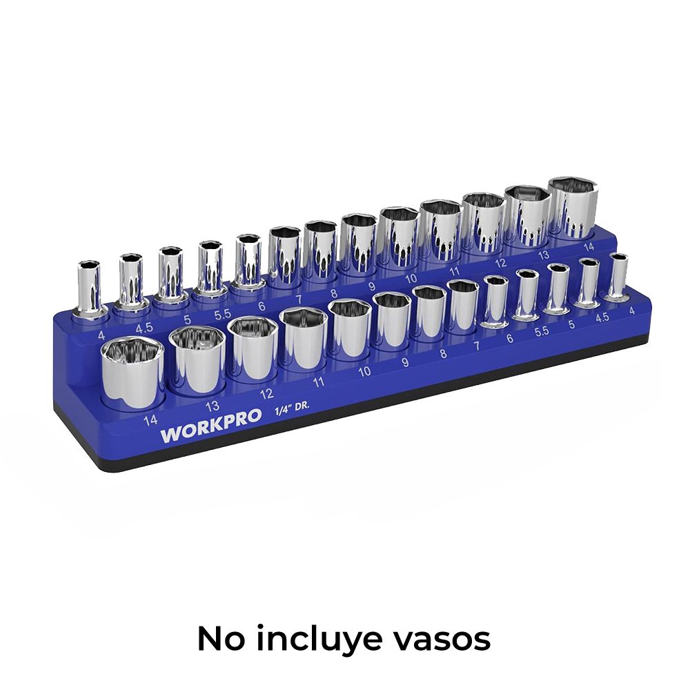 Organizador magnético vacío para vasos de ¼ pulg estándar
