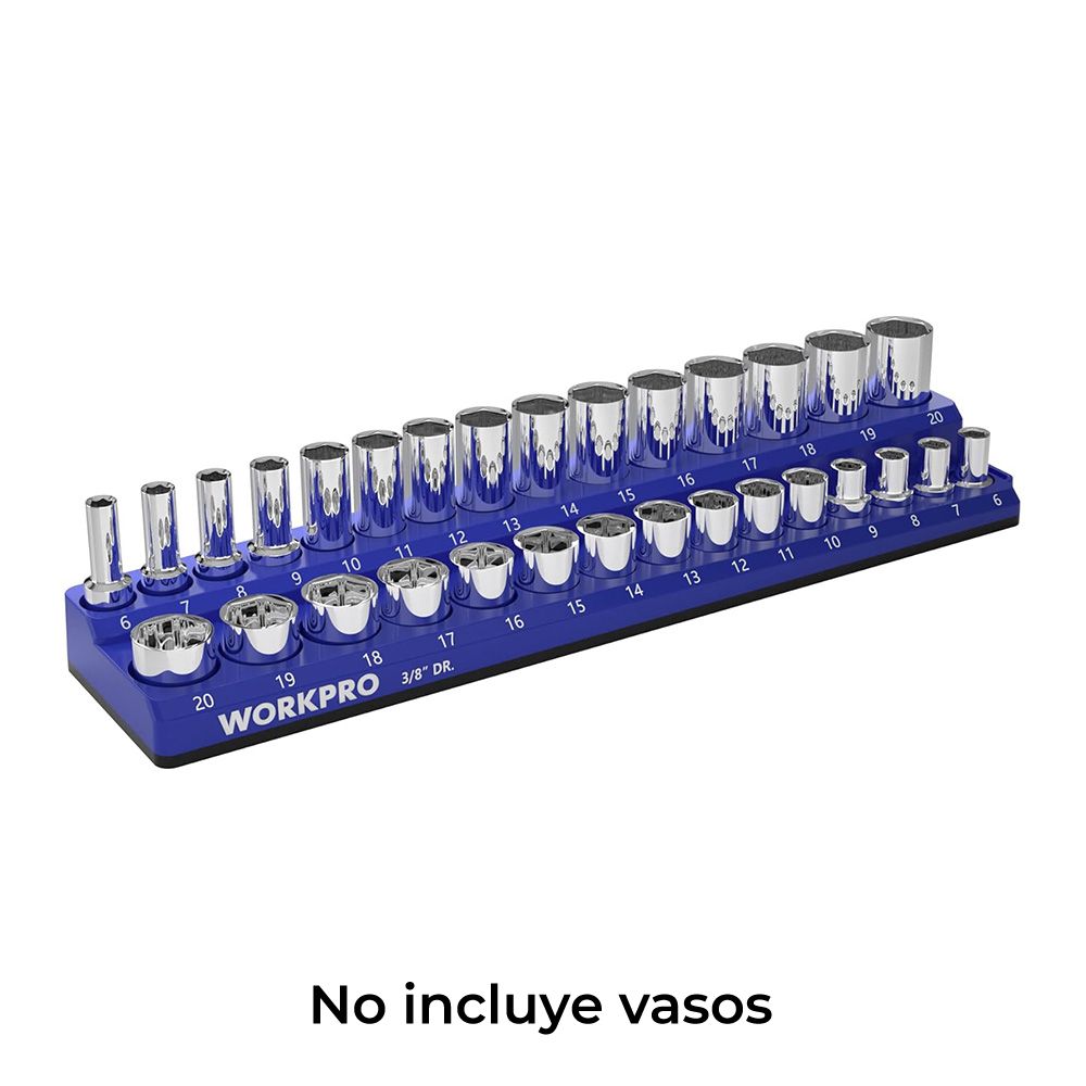 Organizador magnético vacío para vasos de 3/8 pulg estándar