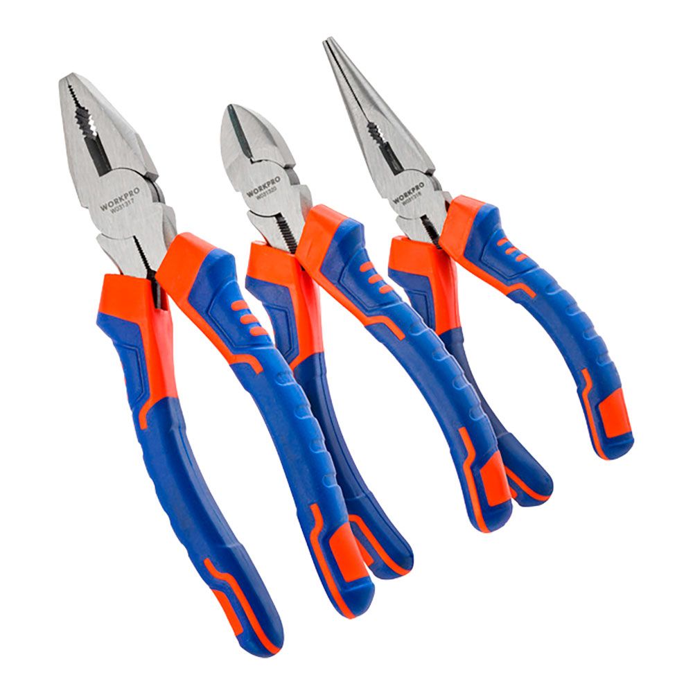 Juego de 3 alicates, 160 + 160 + 200 mm