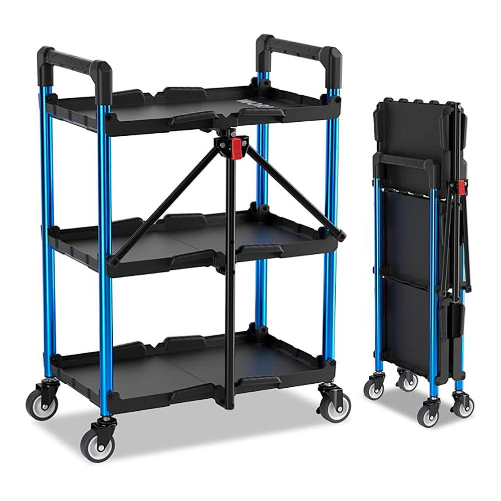 Carro herramientas plegable de tres niveles, 61 x 44 x 88,5 cm