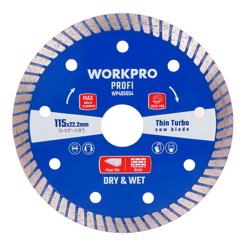 Disco diamantado continuo thin turbo profi ø115 x 10 x 22,2 mm