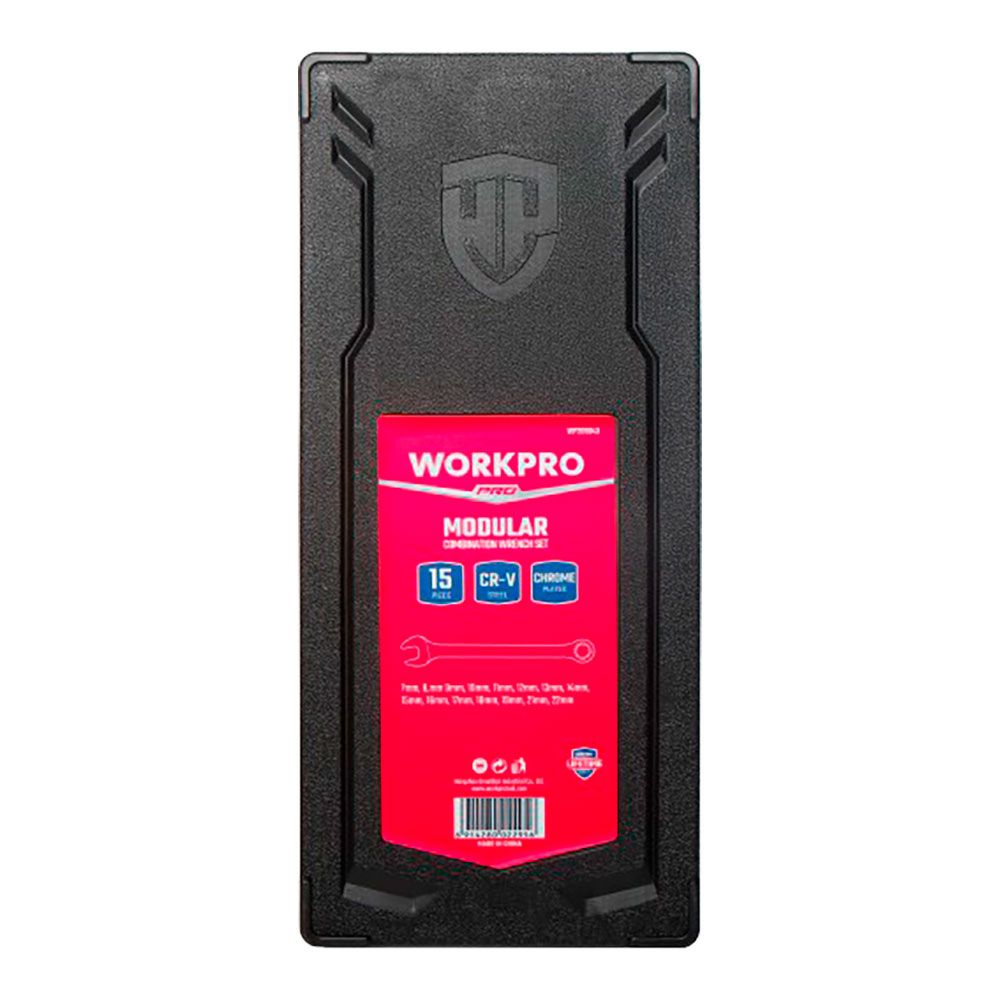 Llave combinada, fija estrella, 7 - 22 mm, juego 15 piezas