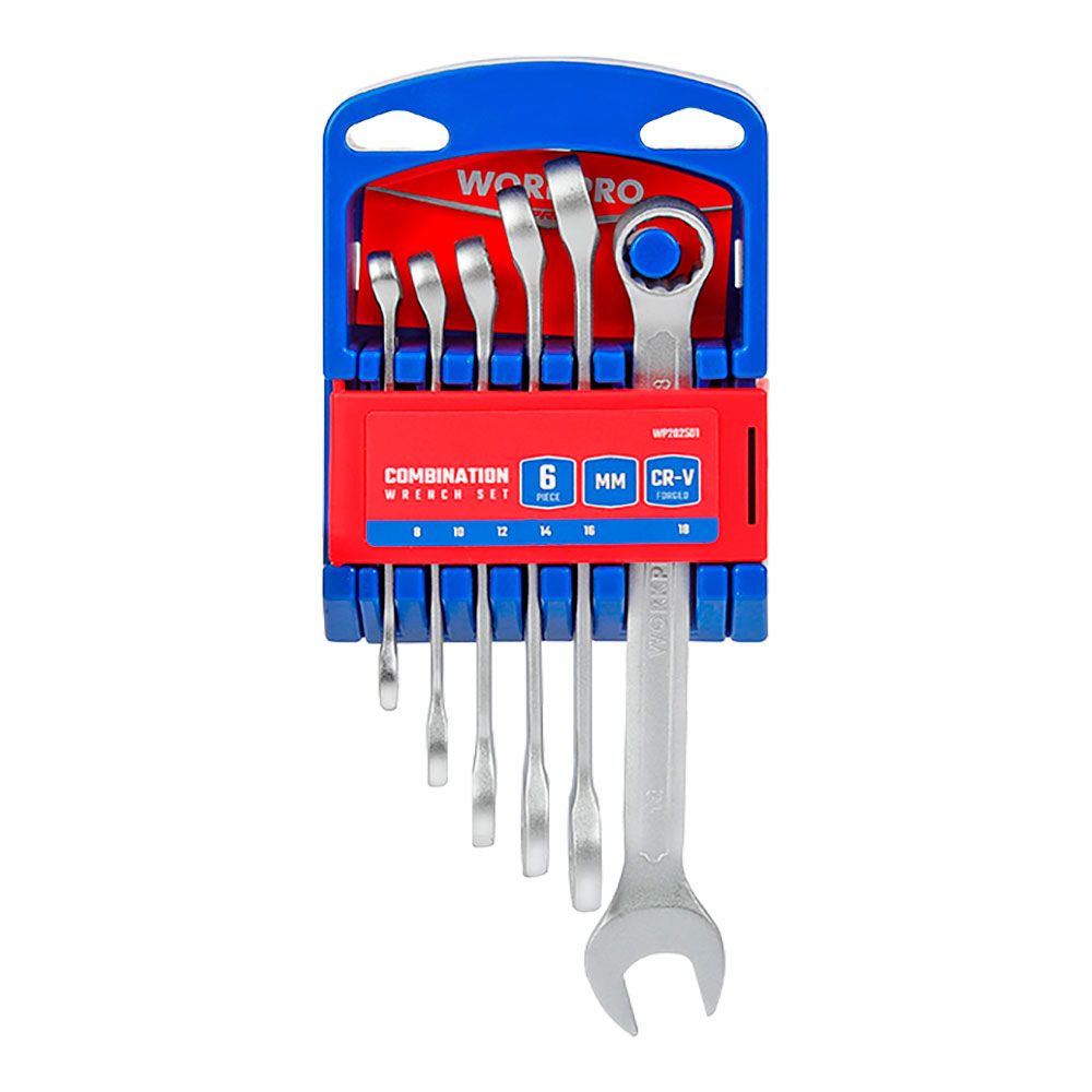 Llave combinada cr-v, 8 - 18 mm, juego 6 piezas