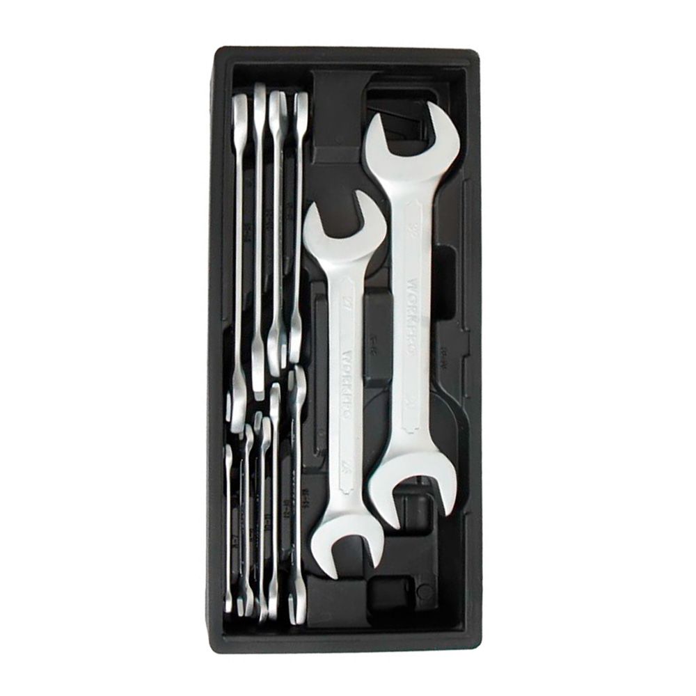 Llave fija de dos bocas, juego 11 piezas