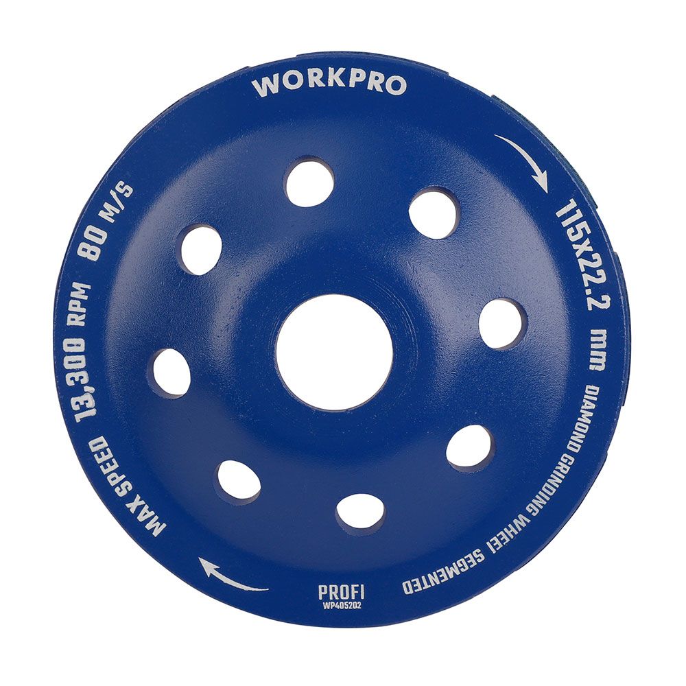 Muela copa diamantada segmentada 9 dientes profi ø115 x 22,2 mm
