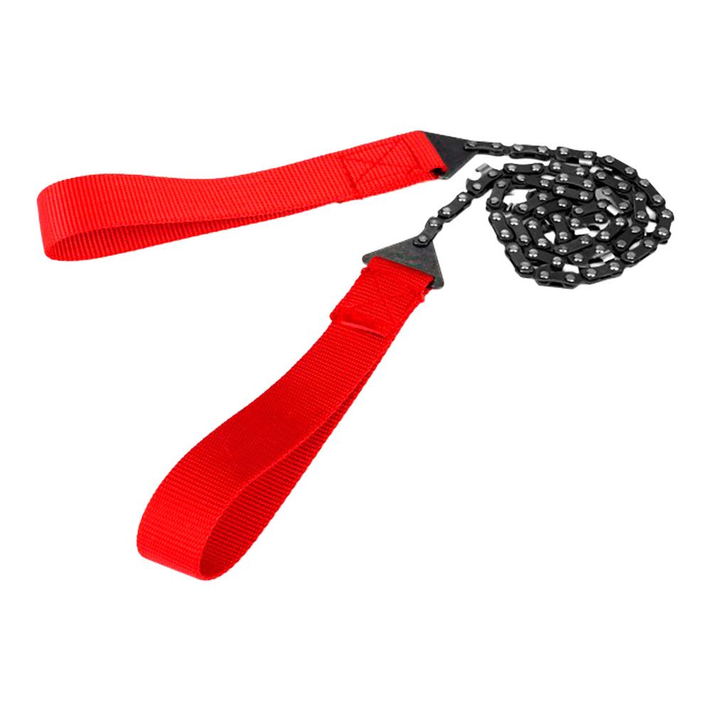 Sierra de cadena supervivencia con funda, 65 mn, 102 cm