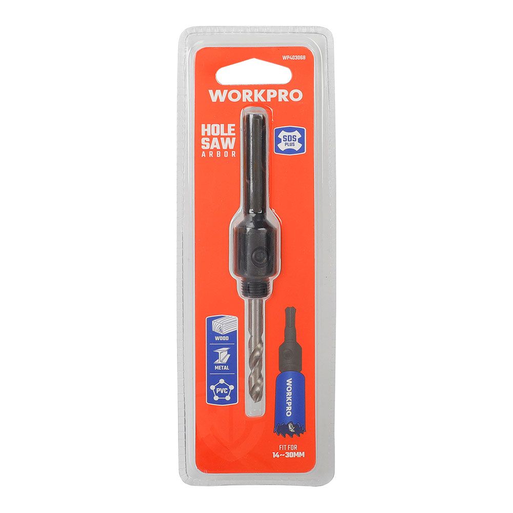 Mandril para sierras de corona bimetálica de 32 a 200 mm, vástago hexagonal de 11 mm - 7/16 pulg