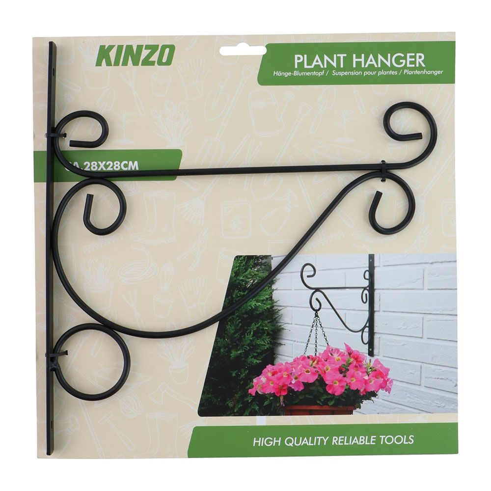 Colgador de plantas negro, modelos variados, 28 x 28 cm