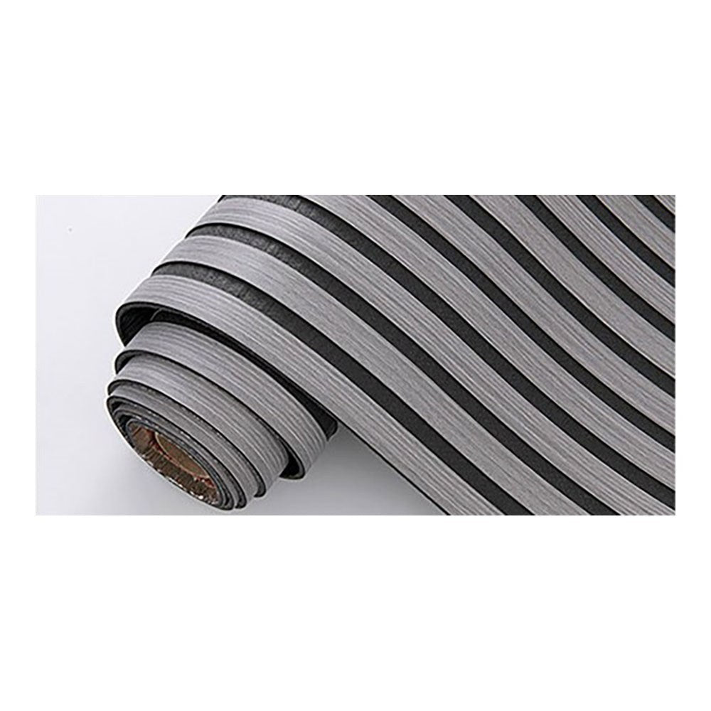 Revestimiento autoadhesivo 3d, color roble gris con fondo de fieltro gris antracita, rollo de 58 x 300 cm