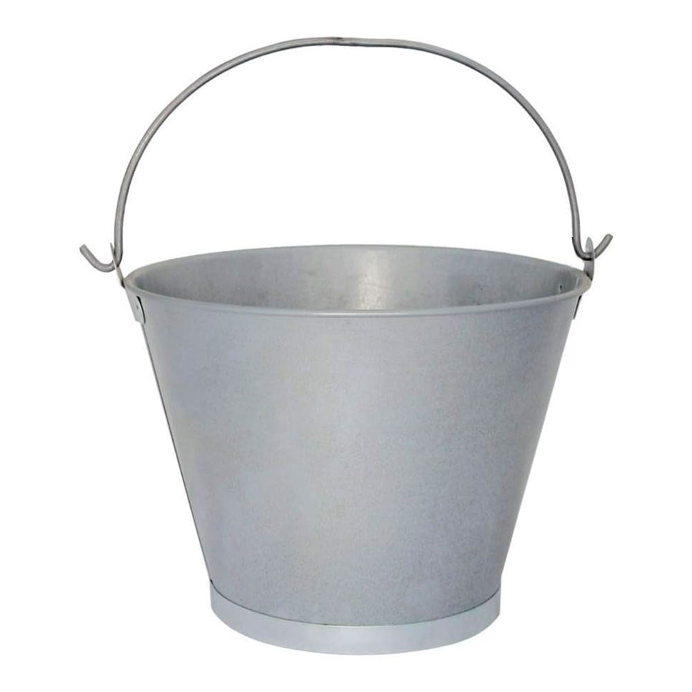 Cubo cónico galvanizado con asa lisa, 8 l, ø30,5 x 23 cm