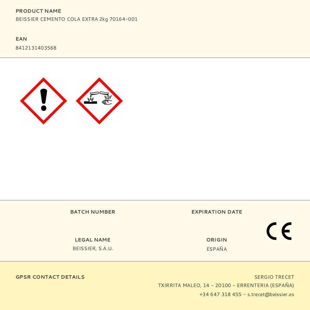 Cemento cola extra 2 kg