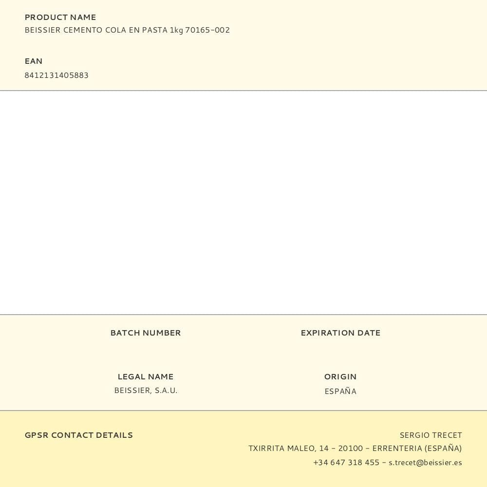 Cemento cola pasta 1 kg