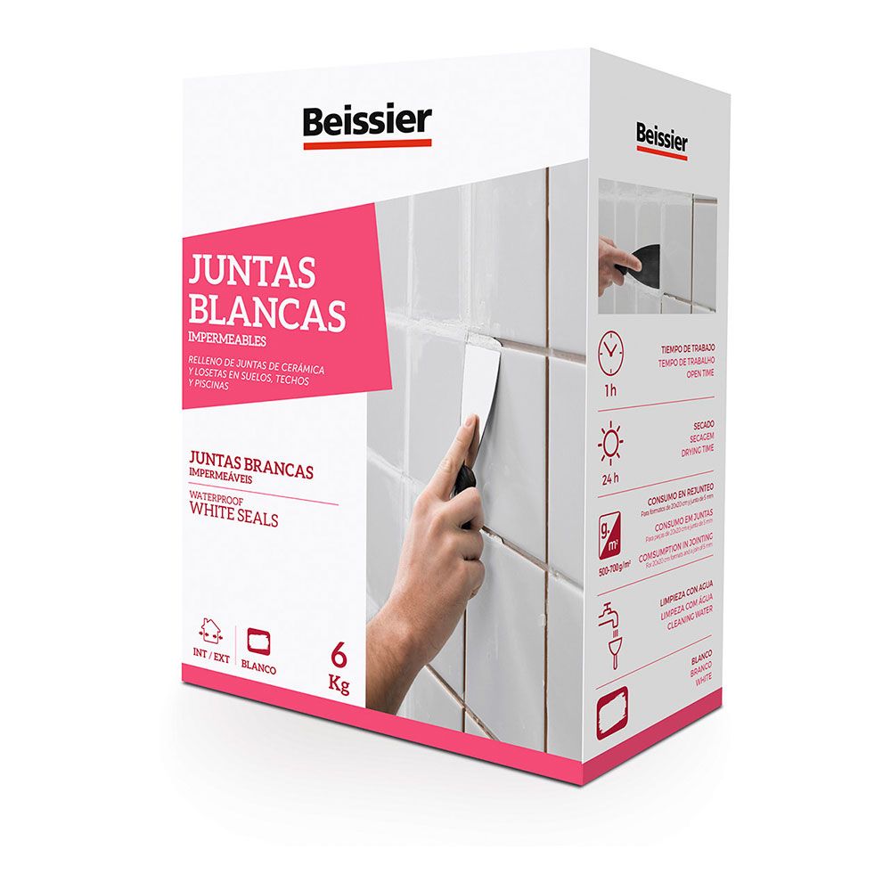 Masilla para juntas blancas impermeables 6 kg