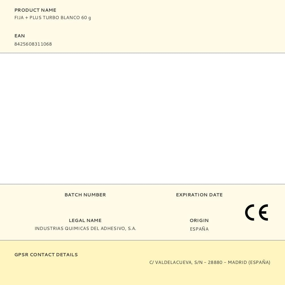 Fija + plus turbo blanco 60 g