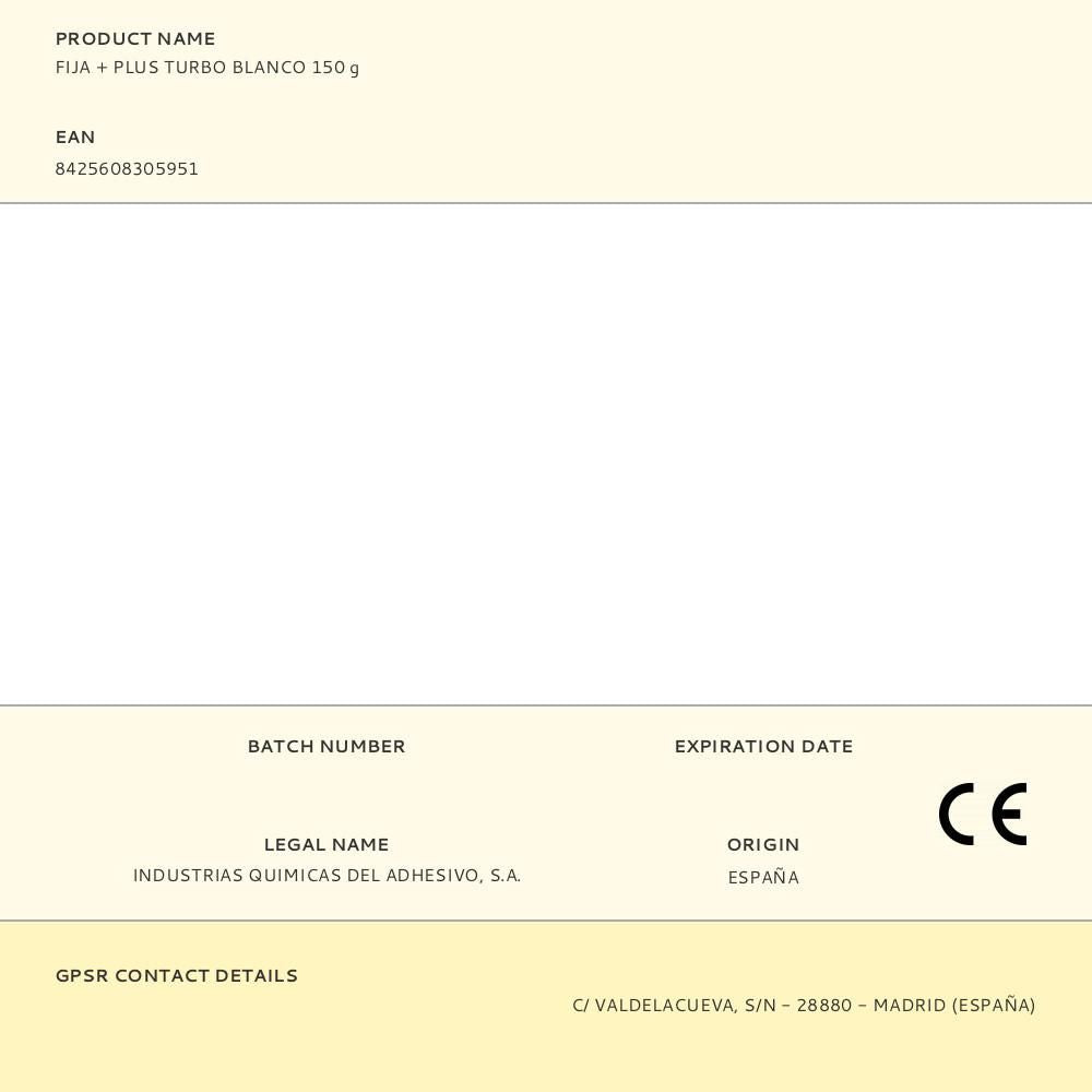 Fija + plus turbo blanco 150 g