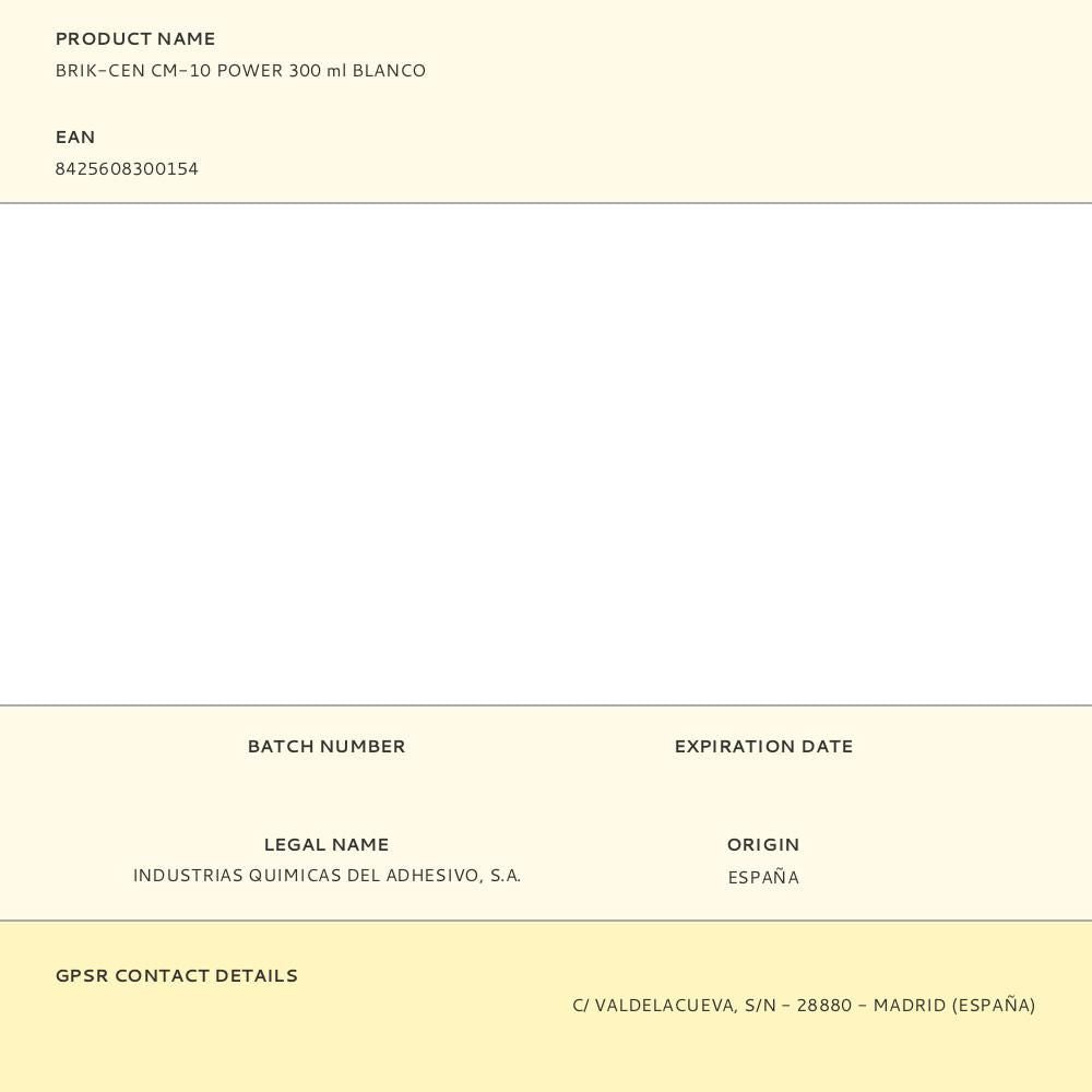 Brik-cen cm-10 power 300 ml blanco