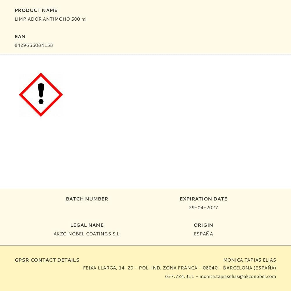 Limpiador antimoho 500 ml