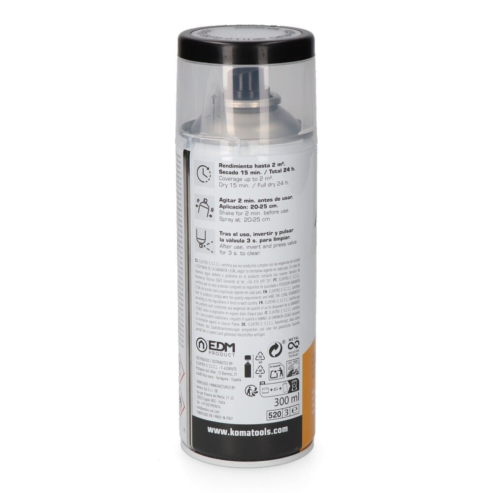 Pintura acrílica en spray ral 9005 negro acabado brillante, 300 ml
