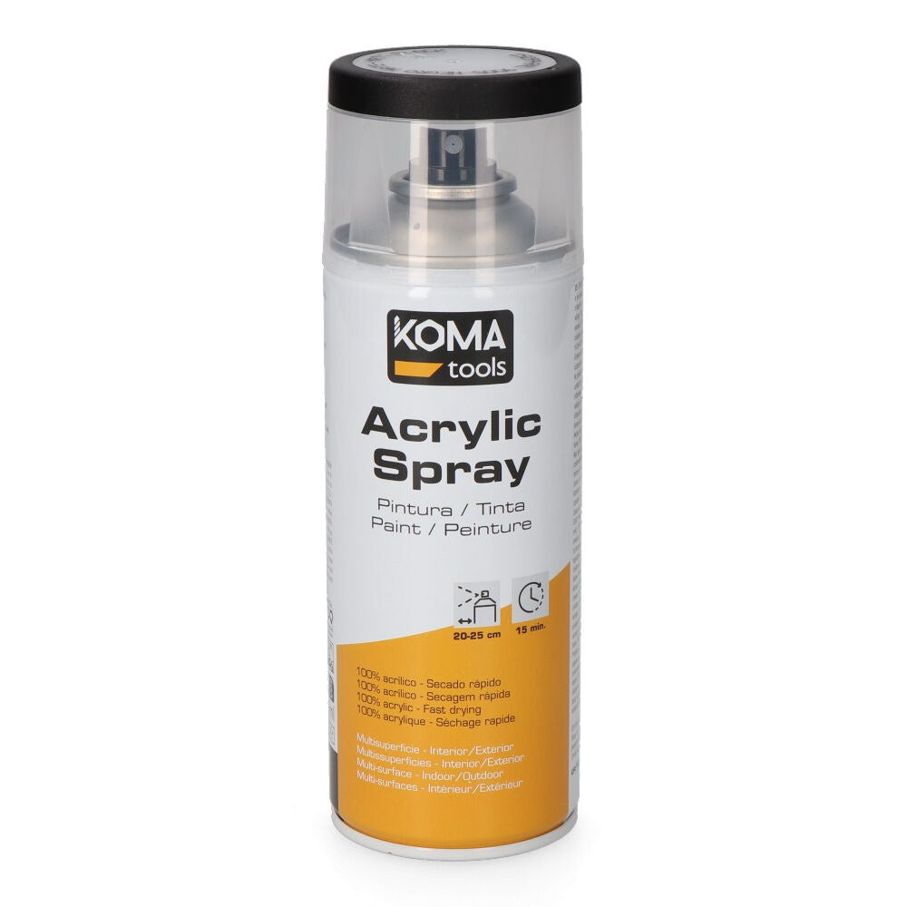 Pintura acrílica en spray ral 9005 negro acabado mate, 300 ml
