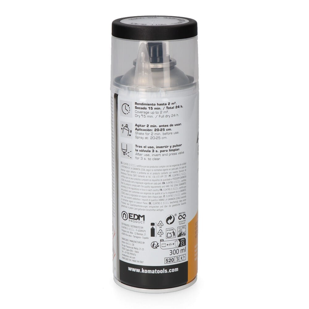Pintura acrílica en spray ral 9005 negro acabado mate, 300 ml