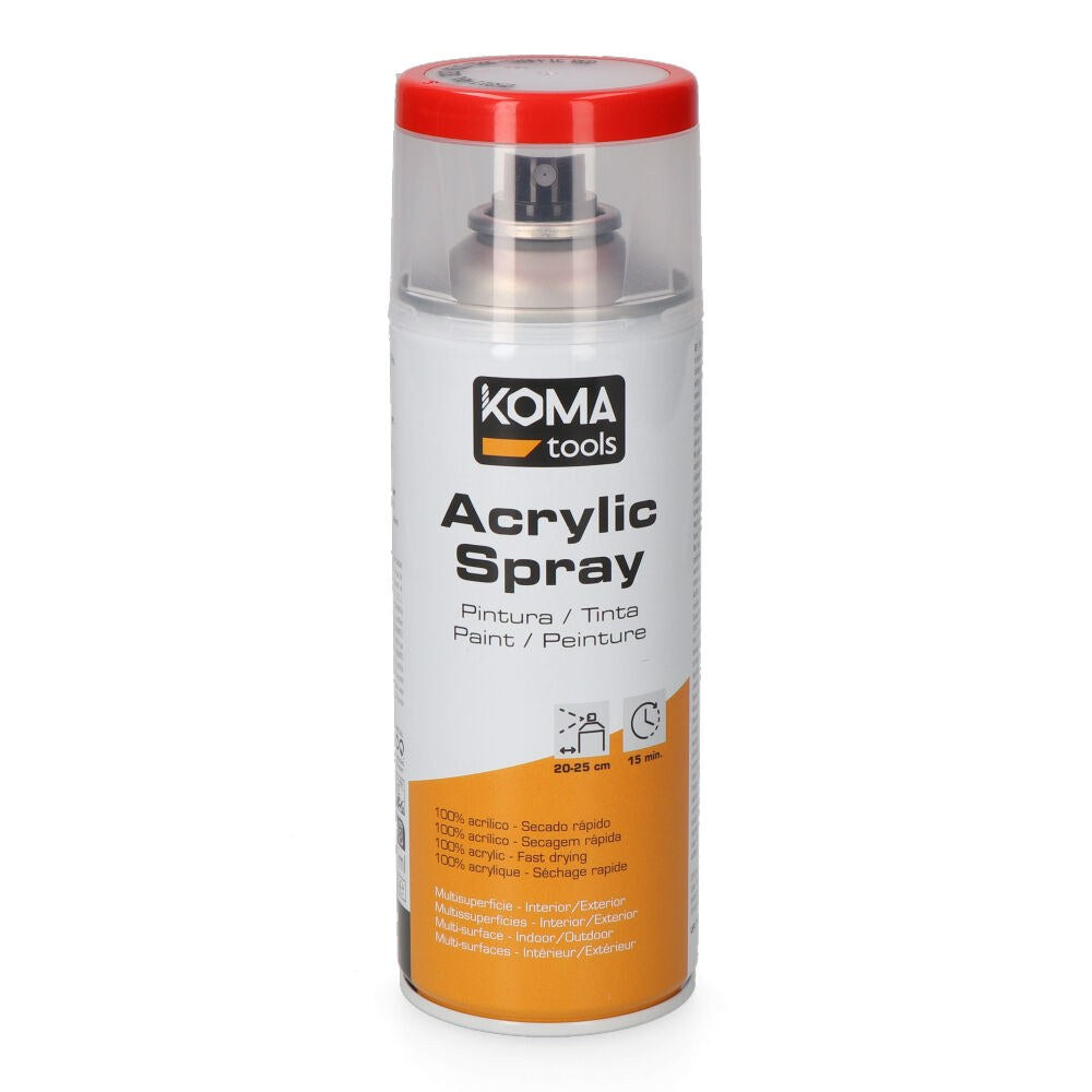 Pintura acrílica en spray ral 3020 rojo tráfico acabado brillante, 300 ml