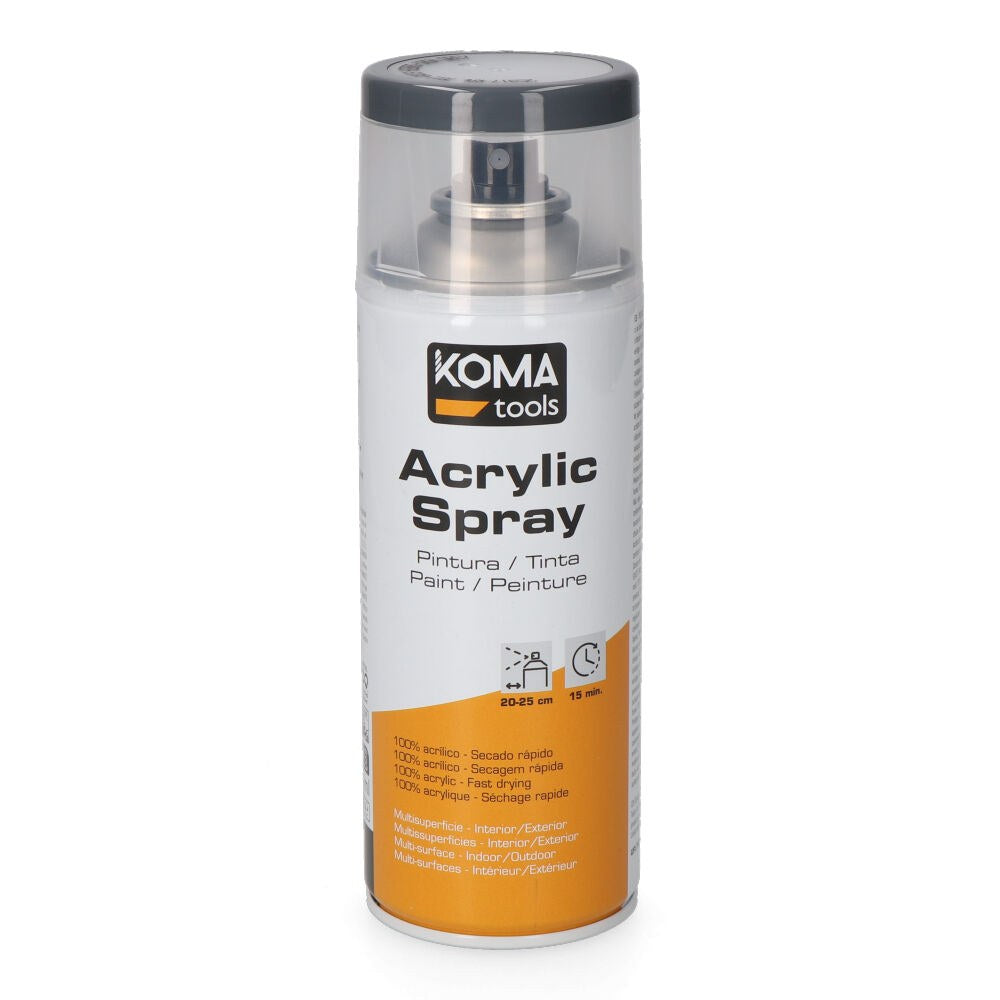 Pintura acrílica en spray ral 7011 gris hierro acabado brillante, 300 ml