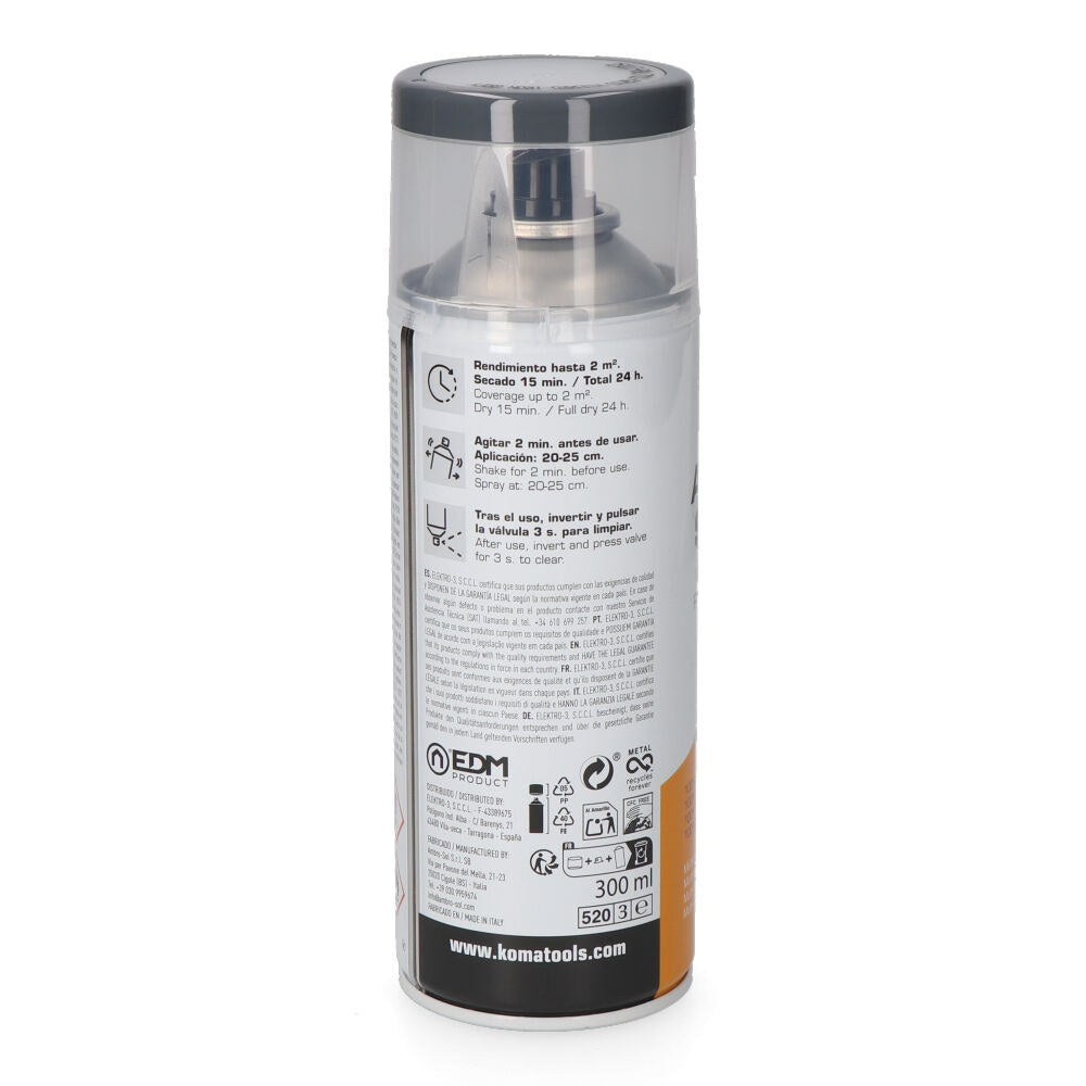 Pintura acrílica en spray ral 7011 gris hierro acabado brillante, 300 ml