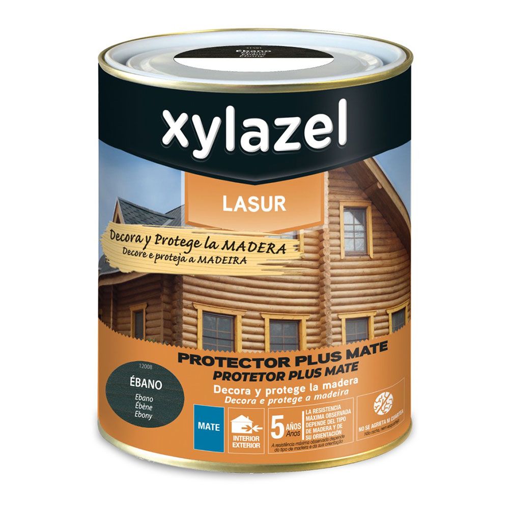 Protector madera plus decora ebano mate 375 ml
