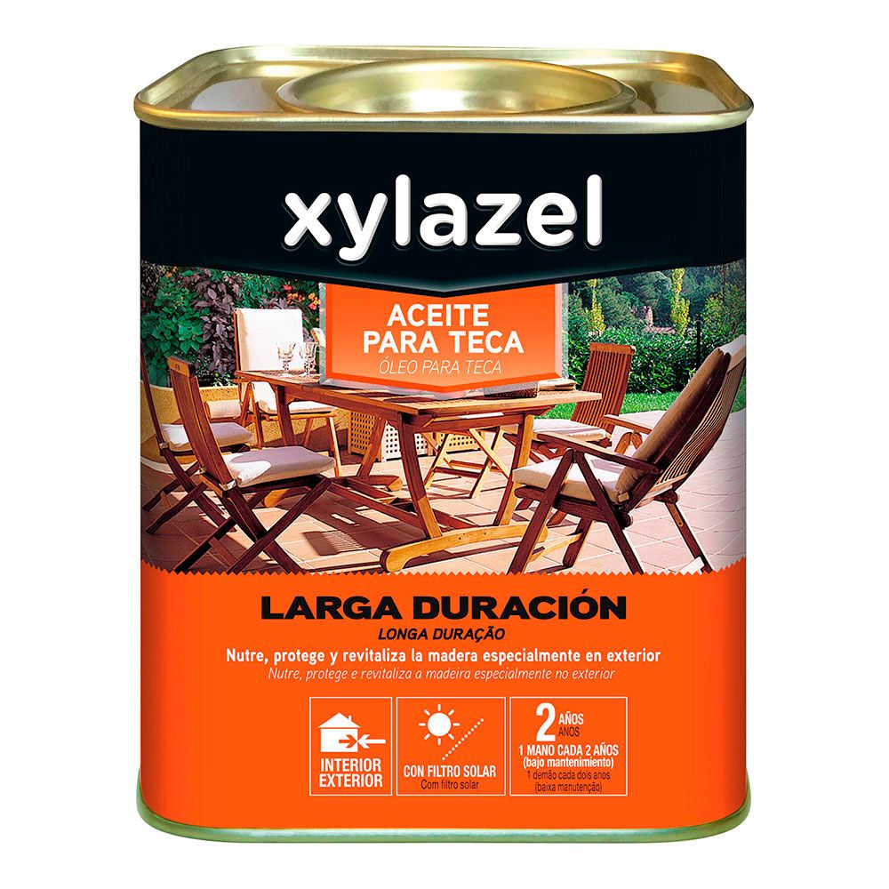 Aceite para teca larga duración color nogal 750 ml