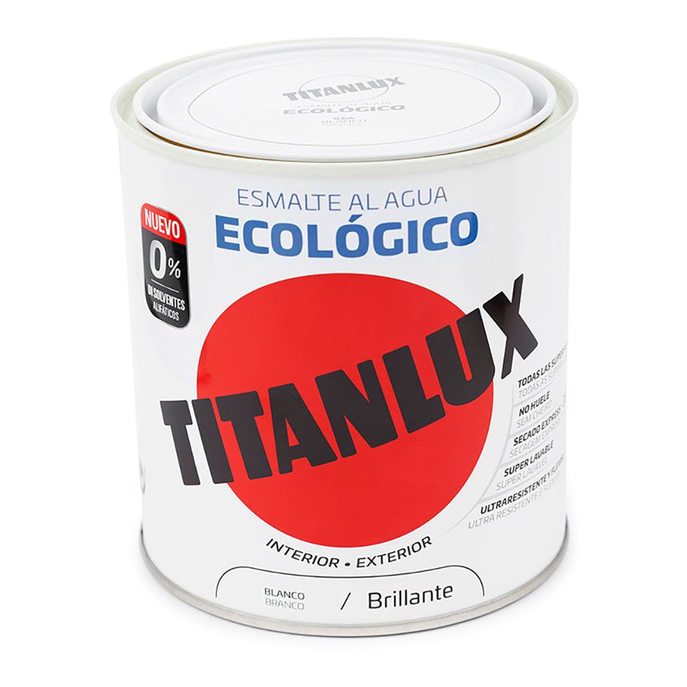 Esmalte ecológico al agua blanco brillante 250 ml