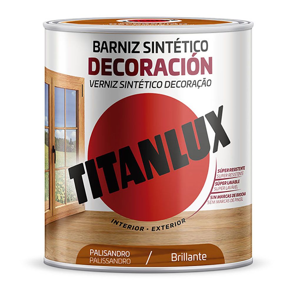 Barniz sintético decoración palisandro brillante 750 ml
