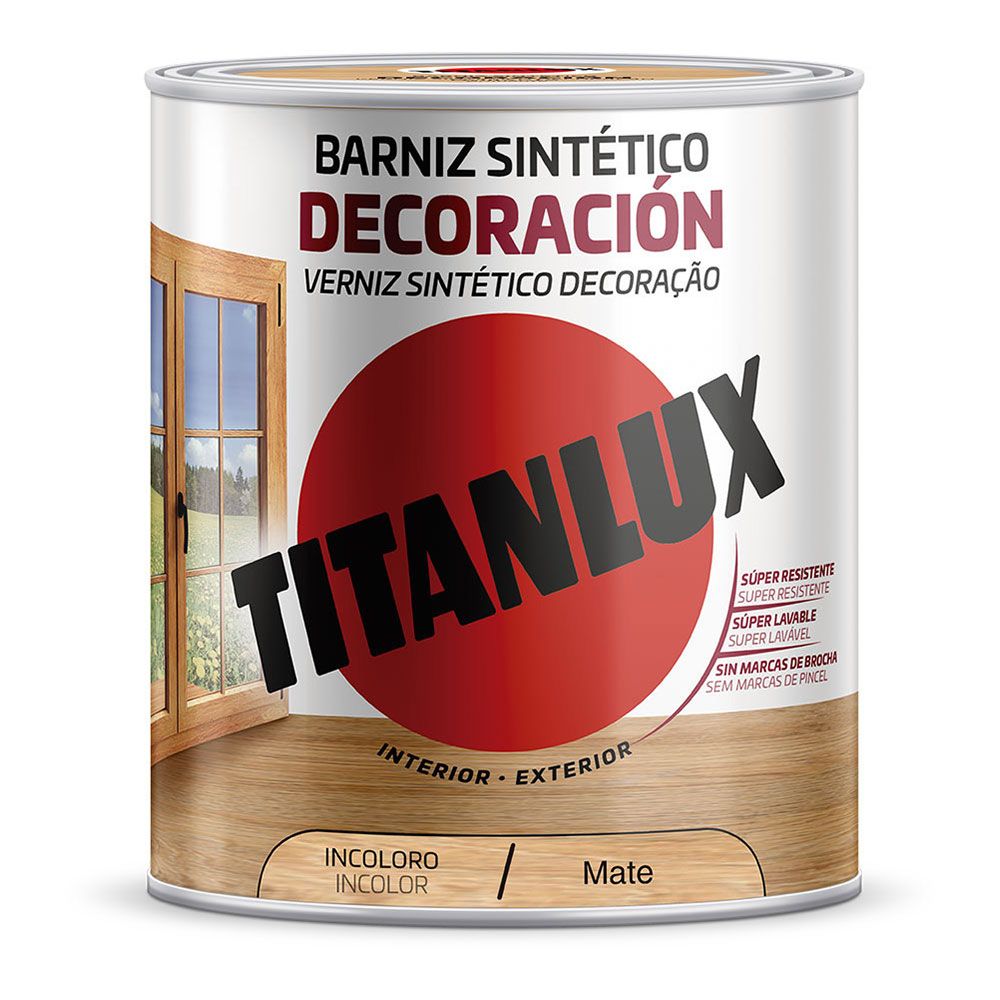 Barniz sintético decoración incoloro mate 4 l