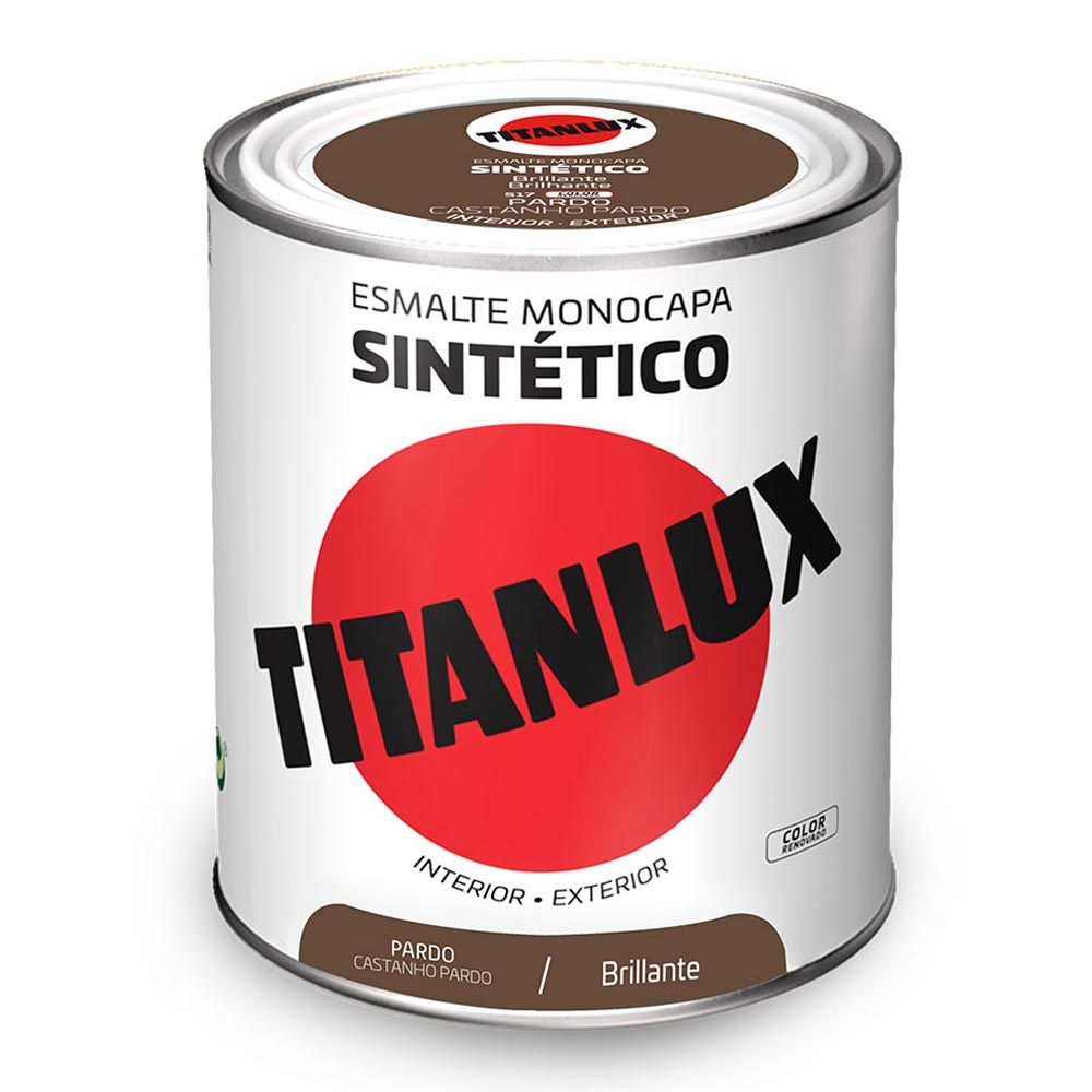 Esmalte sintético monocapa pardo brillante 750 ml